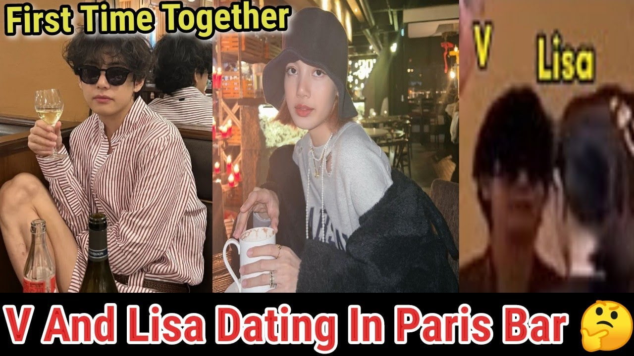 V & Lisa Dating In Paris Bar 🤔 | V Lisa In Bar | BTS | Blackpink | Cinewood Hub