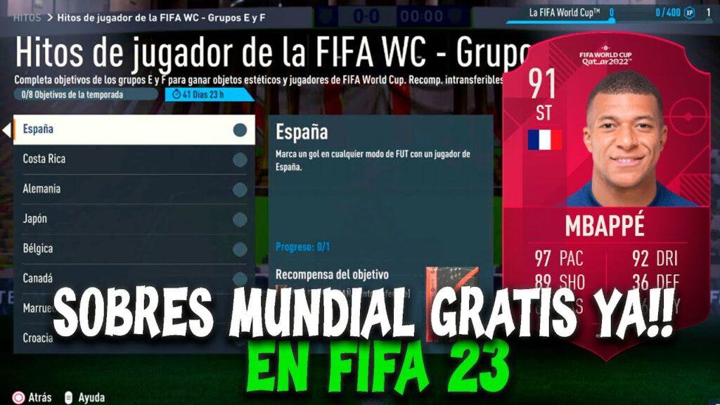 BRUTAL!! SOBRES GRATIS Y JUGADORES GRATIS DEL MUNDIAL en FIFA 23 ULTIMATE TEAM